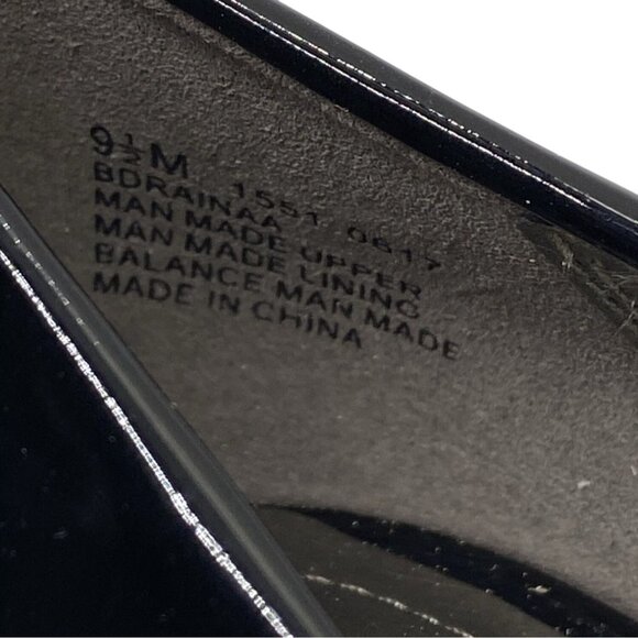 Bandolino Braina Black Patent Peep Toe Heels 9M 3” Stiletto Pumps Man-Made Upper - Picture 4 of 9